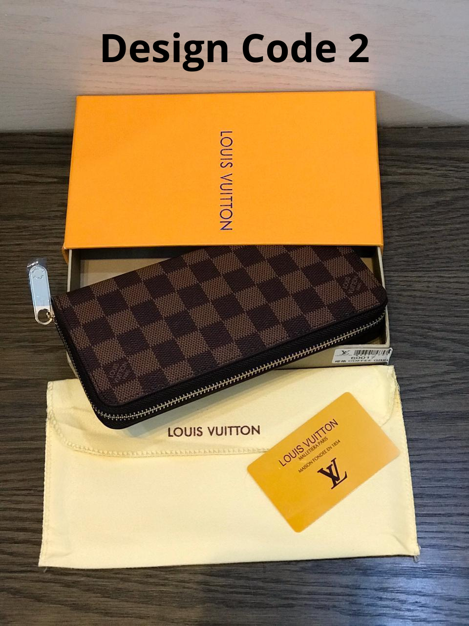 ( LV ) High Quality Zipper Wallet With Dust Cover,Brand Card &amp; Brand Box Same as Picture